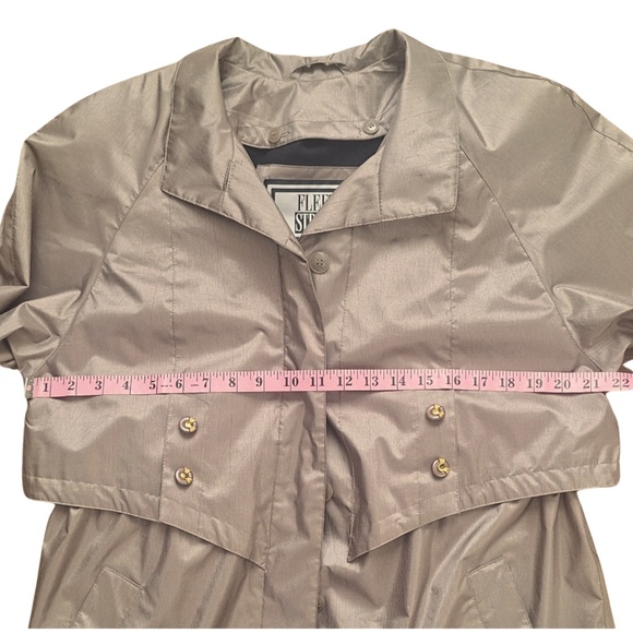 Fleet Street Petite Khaki Trench Coat Women’s 10P Water Resistant Overcoat Retro - Picture 7 of 10